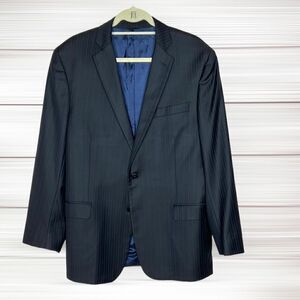 Brooks Brothers 1818 Regent Fit Wool Dark Blue Striped Suit Jacket Blazer  42R